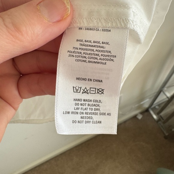 MARE MARE X ANTHROPOLOGIE WHIITE BLOUSE COTTON POLY TIE SLEEVES SIZE M - Picture 8 of 9